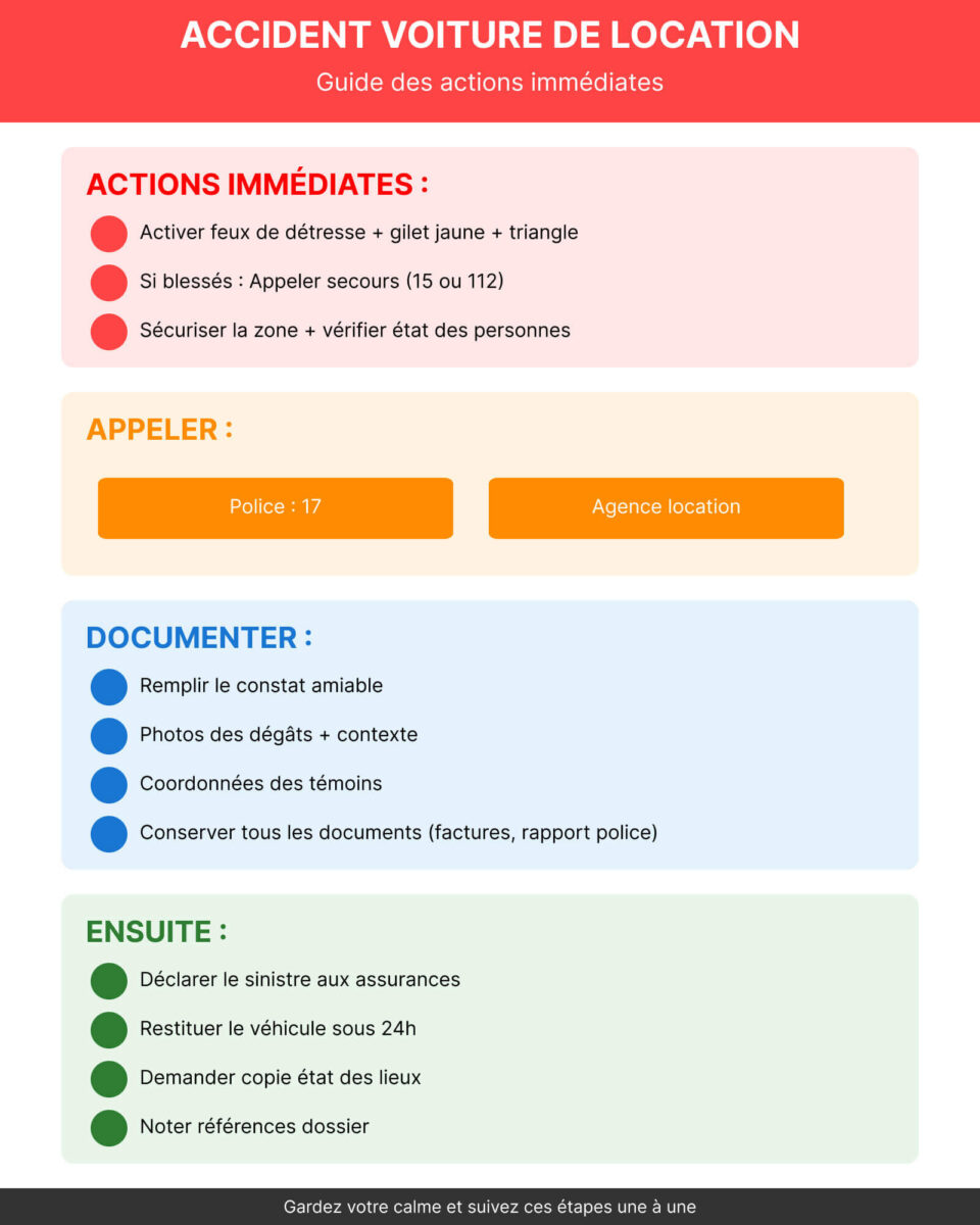 infographie : accident de voiture que faire ?