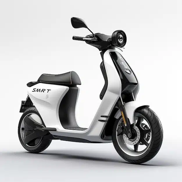 un scooter avec le mot art sur le côté